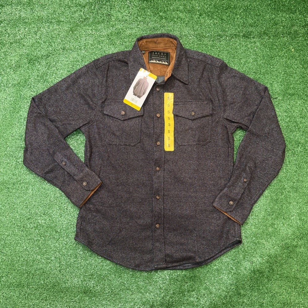 JACHS New York Men's Brushed Twill Shacket Shirt Jacket Small Blue‎ NWT